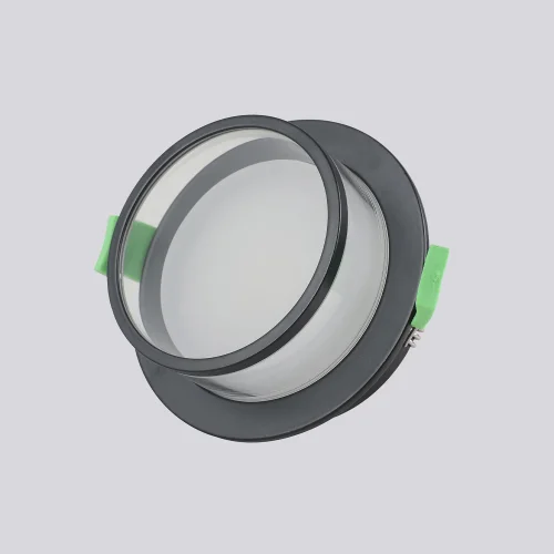 Светильник точечный CLT 061C1 BL Crystal Lux прозрачный на 1 лампу, основание чёрное в стиле современный круглый фото 3
