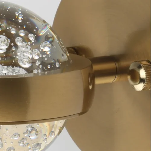 Бра LED Капелия 730021101 DeMarkt прозрачный на 1 лампа, основание бронзовое в стиле хай-тек  фото 5