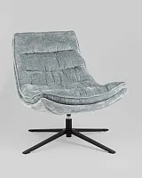 Кресло лаунж Lazy, серый УТ000038981 Stool Group, серый/букле, ножки//чёрный, размеры - ****750*860мм