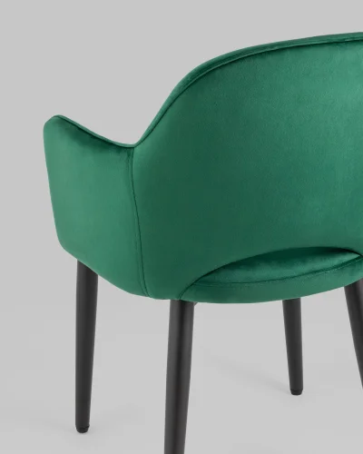 Стул Венера NEW, велюр изумрудный УТ000037245 Stool Group, голубой/велюр, ножки/металл/чёрный, размеры - ****585*645 фото 8