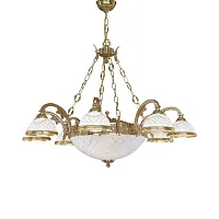 Люстра подвесная  L 7102/8+3 Reccagni Angelo белая на 11 ламп, основание золотое в стиле классический 