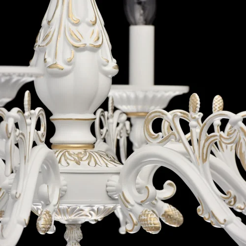 Люстра подвесная Аврора 371011206 MW-Light без плафона на 6 ламп, основание белое в стиле классический фото 10