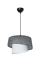 Светильник подвесной Adriana TL1621H-01GW Toplight чёрный белый 1 лампа, основание чёрное в стиле современный 