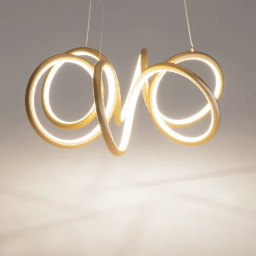 Люстра подвесная LED Curve MOD241PL-L60BSK Maytoni латунь на 1 лампу, основание латунь в стиле современный хай-тек фото 8