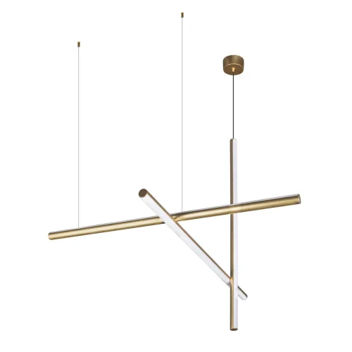 Светильник подвесной LED Coordinates 10393/D LOFT IT белый матовый золото на 3 лампы, основание матовое золото в стиле хай-тек фото 3