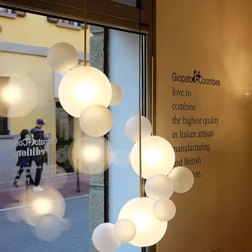 Светильник подвесной BUBBLE B MILK H 213796-23 ImperiumLoft белый на 7 ламп, основание золотое в стиле современный лофт фото 17 Светильник подвесной BUBBLE B MILK H 213796-23 ImperiumLoft белый на 7 ламп, основание золотое в стиле современный лофт фото 17