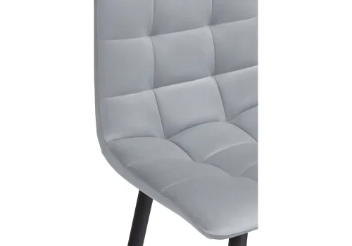 Полубарный стул Чилли К темно-серый / черный 502079 Woodville, серый/велюр, ножки/металл/чёрный, размеры - ****430*420 фото 6