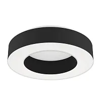 Светильник потолочный LED Guamare 39991 Eglo белый 1 лампа, основание чёрное в стиле современный 