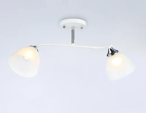 Светильник потолочный TR303001 Ambrella light белый 2 лампы, основание белое в стиле современный  фото 2