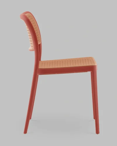 Стул Yona, пластиковый, красный УТ000040841 Stool Group, коричневый/пластик, ножки/металл/красный, размеры - *810**** фото 3
