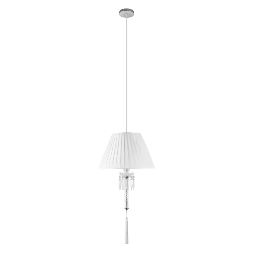 Светильник подвесной Zenith 10210P/B White LOFT IT белый на 1 лампу, основание хром прозрачное в стиле классический арт-деко 