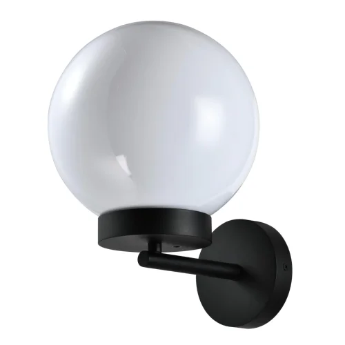 Настенный светильник уличный Bolla 373620 Lightstar уличный IP65 чёрный на 1 лампу, плафон белый в стиле современный E27