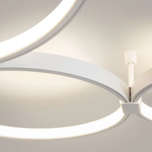 Светильник потолочный LED Olympia MOD448CL-L40WK Maytoni белый на 1 лампу, основание белое в стиле современный минимализм кольца фото 2