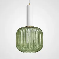 Светильник подвесной Ferm Living chinese lantern B White / Green 179914-26 ImperiumLoft зелёный 1 лампа, основание белое в стиле современный лофт 