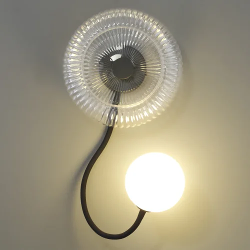 Бра Buny 5013/1W Odeon Light белый на 1 лампа, основание чёрное в стиле современный для чтения гибкая ножка фото 3