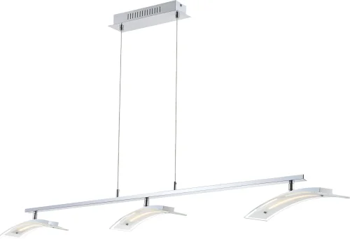 Светильник подвесной LED VALERIA 68102-3H GLOBO белый серый 3 лампы, основание хром в стиле минимализм хай-тек 