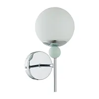 Бра Sunday 6525/1W Lumion белый 1 лампа, основание разноцветное хром в стиле современный шар