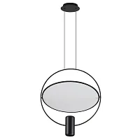 Светильник подвесной Orbit 7029/2L Odeon Light белый на 2 лампы, основание чёрное в стиле современный хай-тек отражённый свет