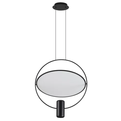 Светильник подвесной Orbit 7029/2L Odeon Light белый на 2 лампы, основание чёрное в стиле хай-тек современный отражённый свет