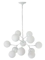 Люстра подвесная MEDEA WHITE SP12 Crystal Lux белая на 12 ламп, основание белое в стиле современный молекула шар