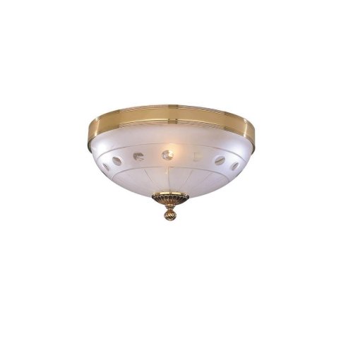 Люстра потолочная  PL 2334/2 Reccagni Angelo белая на 2 лампы, основание золотое в стиле классика 