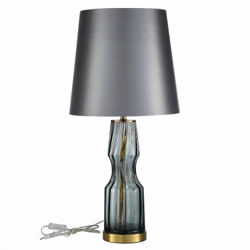 Настольная лампа Saya SL1005.104.01 ST-Luce серая 1 лампа, основание латунь серое стекло металл в стиле современный  фото 2