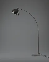 Торшер Arco V11516-1F Moderli изогнутый матовый хром на 1 лампу, основание матовое хром в стиле современный лофт Торшер Arco V11516-1F Moderli изогнутый матовый хром на 1 лампу, основание матовое хром в стиле современный лофт