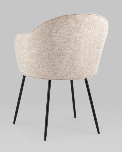 Стул обеденный Echo, бежевый УТ000038598 Stool Group, бежевый/шенилл, ножки/металл/чёрный, размеры - ***** фото 5
