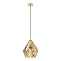 Светильник подвесной Carlton 43814 Eglo золотой 1 лампа, основание золотое в стиле модерн 