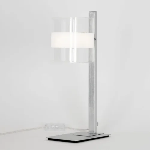 Настольная лампа Вирта CL139810 Citilux прозрачная 1 лампа, основание матовое хром металл в стиле современный  фото 2