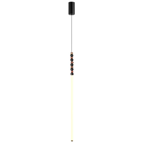 Светильник подвесной Monella 7187/12L Odeon Light чёрный на 1 лампу, основание чёрное в стиле хай-тек бусы фото 3