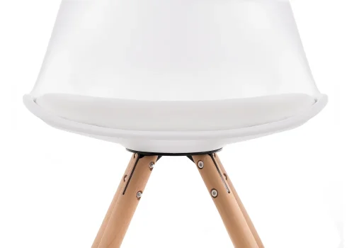 Стул Bonito белый 11326 Woodville, белый/искусственная кожа, ножки/массив бука/натуральный, размеры - ****480*540 фото 5