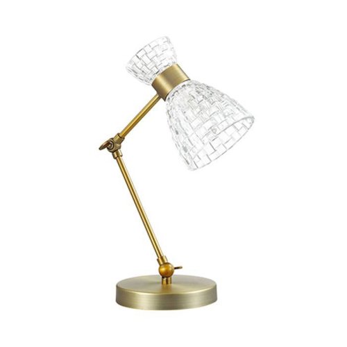 Настольная лампа Jackie 3704/1T Lumion прозрачная 1 лампа, основание бронзовое металл в стиле классический 