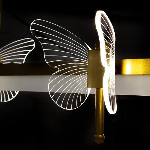 Светильник подвесной LED Darcy A2187SP-1GO Arte Lamp прозрачный 1 лампа, основание золотое в стиле современный бабочки фото 4