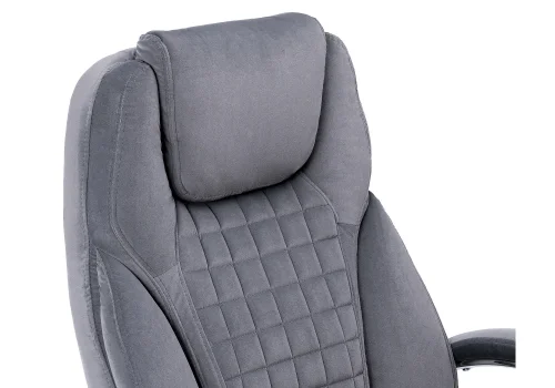 Компьютерное кресло Herd dark grey 11904 Woodville, серый/велюр, ножки/металл/хром, размеры - *1250***680*730 фото 5