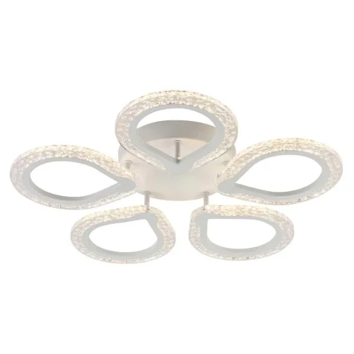 Люстра потолочная LED с пультом Menita 10270/5LED Escada прозрачная на 1 лампу, основание белое в стиле современный с пультом фото 2