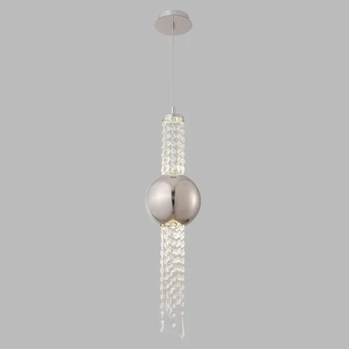 Светильник подвесной NAVAJO SP3W LED CHROME Crystal Lux прозрачный на 1 лампу, основание хром в стиле современный фото 6