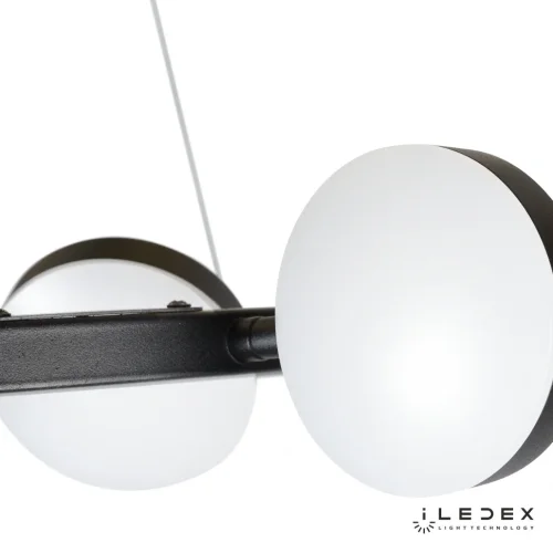 Светильник подвесной LED с пультом Totes FS-016-D9 63W BK iLedex белый 1 лампа, основание чёрное в стиле современный хай-тек с пультом фото 4