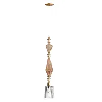 Светильник подвесной Terra 5414/1E Odeon Light прозрачный на 1 лампу, основание античное бронза в стиле классический арт-деко встраиваемый
