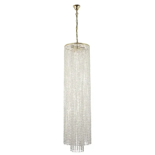 Светильник подвесной хрустальный Stella E 1.5.30.101 G Arti Lampadari прозрачный 3 лампы, основание золотое в стиле классический 
