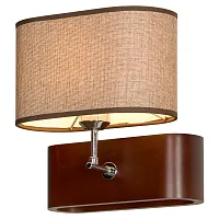 Бра  Nulvi LSF-2101-01 Lussole коричневый 1 лампа, основание хром в стиле модерн 