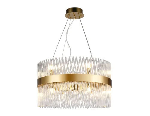 Люстра подвесная Traditional TR5361 Ambrella light прозрачная на 12 ламп, основание золотое в стиле классический  фото 6