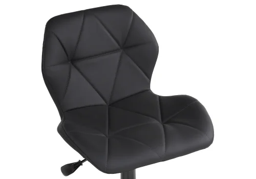 Компьютерное кресло Вальд экокожа черная 464241 Woodville, чёрный/экокожа, ножки/металл/чёрный, размеры - ****470*540 фото 7
