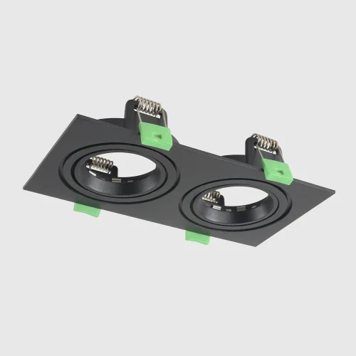 Светильник точечный CLT 002C2 BL V2 Crystal Lux чёрный на 2 лампы, основание чёрное в стиле современный прямоугольный фото 3