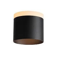 Светильник накладной LED Panaggio ST102.402.12 ST-Luce чёрный белый 1 лампа, основание чёрное в стиле хай-тек круглый