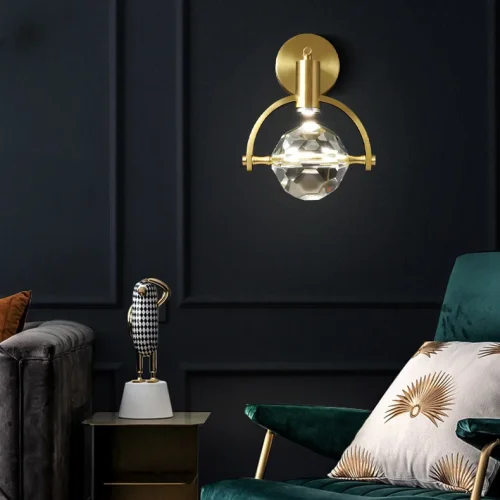 Настенный светильник GOLF WALL 208317-23 ImperiumLoft прозрачный на 1 лампу, основание латунь в стиле современный фото 6