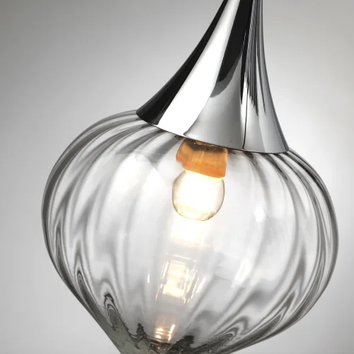 Светильник подвесной Kesta 4949/1 Odeon Light прозрачный 1 лампа, основание хром в стиле современный выдувное фото 5