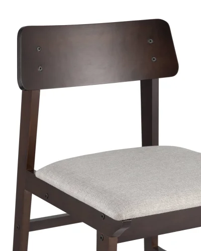 Стул обеденный ODEN NEW, мягкое сидение, светло-серый (набор 2шт) УТ000005367 Stool Group, серый/ткань, ножки/дерево/коричневый, размеры - ****435*550 фото 6
