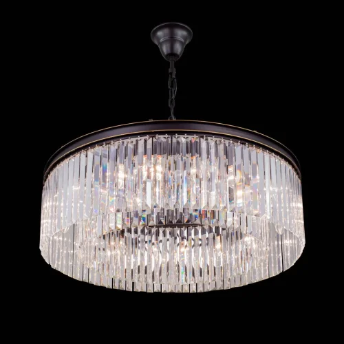 Люстра подвесная Мартин CL332161 Citilux прозрачная на 16 ламп, основание венге коричневое в стиле классический современный  фото 2