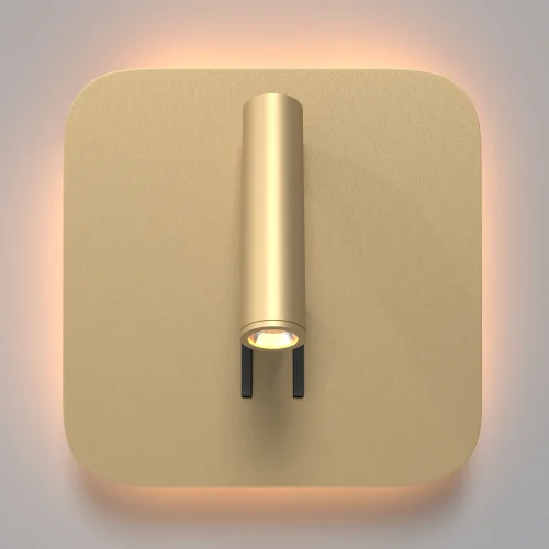 Бра с выключателем LED Ios 176 C175-WL-01-6W-MG Maytoni золотой на 1 лампу, основание матовое золото в стиле хай-тек минимализм фото 9